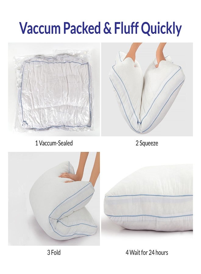 ROYALE LINENS Royale Linen Pillows Queen Size Set Of 2 - Bed Pillows for Sleeping - Gusseted Pillow for Back, Stomach or Side Sleepers - Down Alternative Queen Pillows - Soft Hotel Quality (20x30 Inches, Pack Of 2) - Image 5